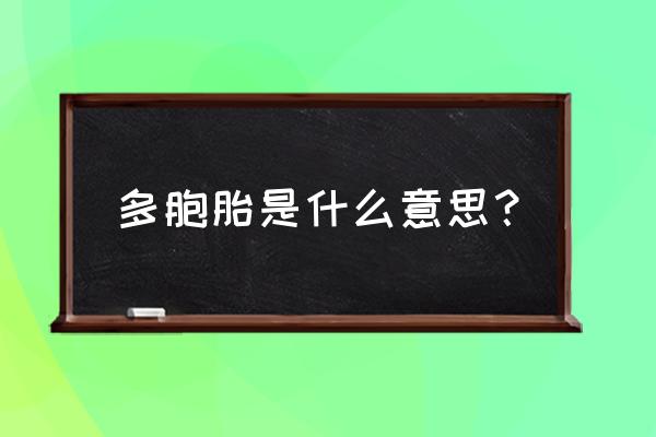 多胎妊娠的定义 多胞胎是什么意思？