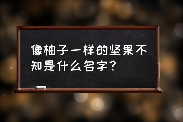 像柚子一样的坚果不知是什么名字？ 像柚子一样的坚果不知是什么名字？