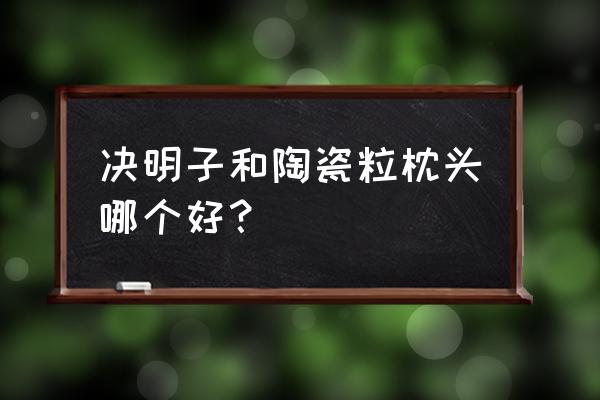 决明子和陶瓷粒枕头哪个好？ 决明子和陶瓷粒枕头哪个好？