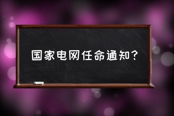 湖北电力现任总经理 国家电网任命通知？