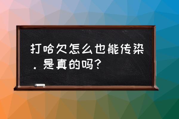 打哈欠传染蚂蚁 打哈欠怎么也能传染。是真的吗？