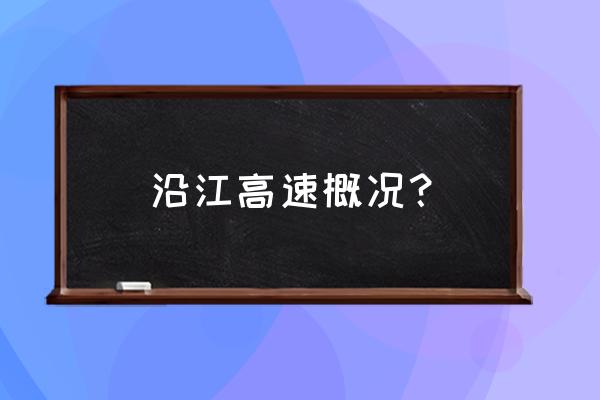 四川沿江高速 沿江高速概况？