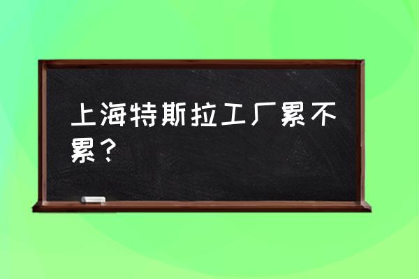 特斯拉超级工厂是干什么的 上海特斯拉工厂累不累？