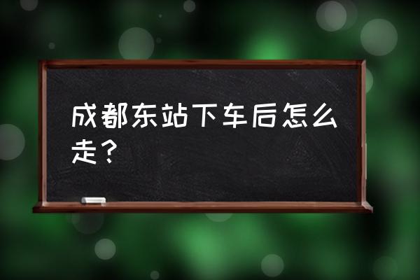 成都东站汽车站怎么走 成都东站下车后怎么走？