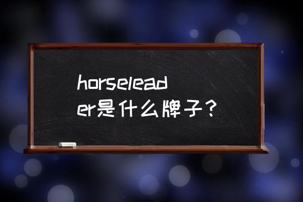 马术装备品牌有哪些 horseleader是什么牌子？