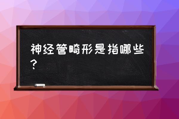 神经管畸形包括哪些 神经管畸形是指哪些？