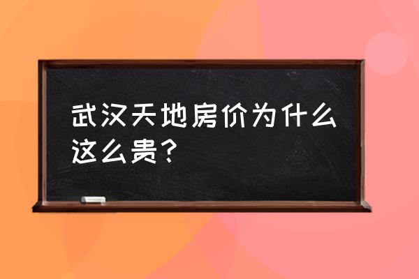 武汉天地都是什么人 武汉天地房价为什么这么贵？