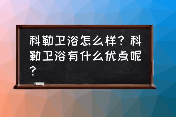 科勒卫浴怎么样好不好 科勒卫浴怎么样？科勒卫浴有什么优点呢？