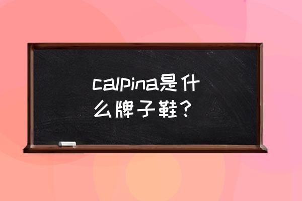 杭州钱江国际时代广场 calpina是什么牌子鞋？