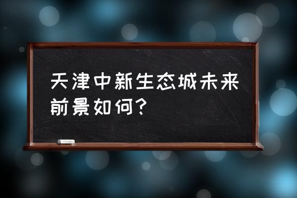 天津市滨海新区生态城 天津中新生态城未来前景如何？