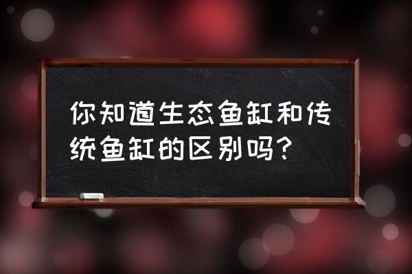 什么是生态鱼缸 你知道生态鱼缸和传统鱼缸的区别吗？