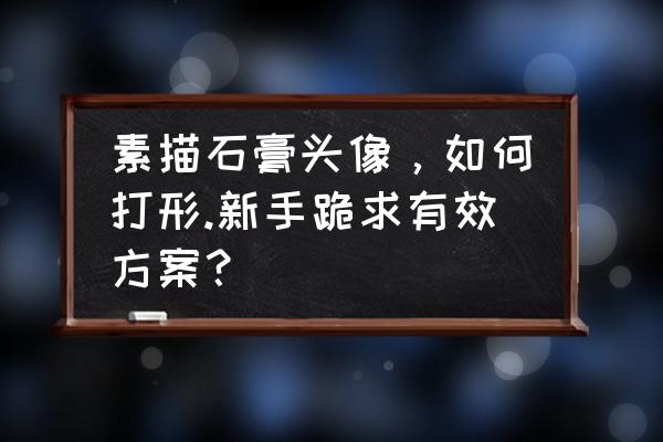 石膏球体步骤图 素描石膏头像，如何打形.新手跪求有效方案？