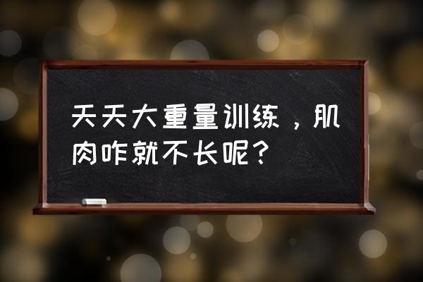 如何快速把肌肉练大 天天大重量训练，肌肉咋就不长呢？