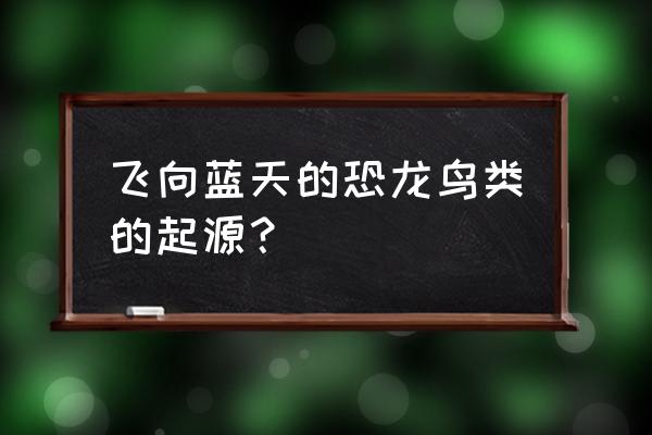 飞向天际的鸟 飞向蓝天的恐龙鸟类的起源？