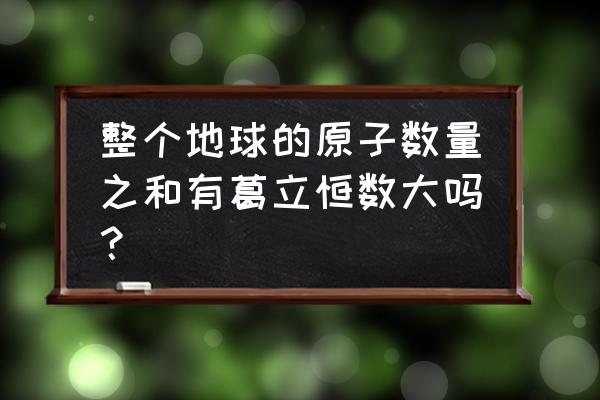 人类无穷大的想象力从哪里来 整个地球的原子数量之和有葛立恒数大吗？