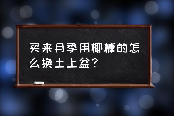 园土怎么和椰糠配 买来月季用椰糠的怎么换土上盆？