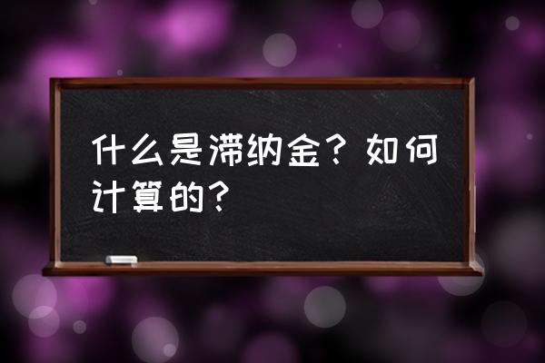 税收滞纳金的最新法律规定是什么 什么是滞纳金？如何计算的？