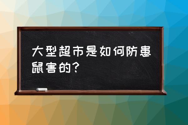 超市防鼠最好方法 大型超市是如何防患鼠害的？