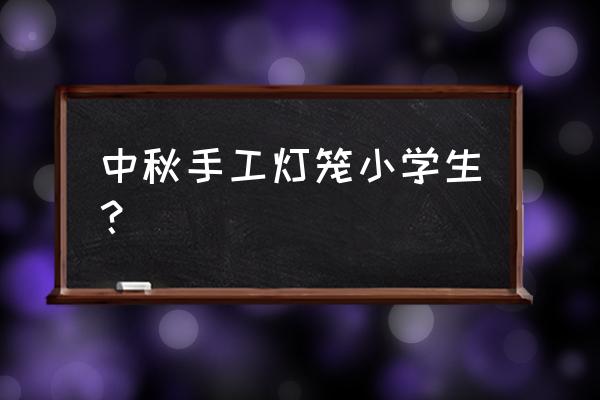 中秋节亲子制作灯笼的总结 中秋手工灯笼小学生？