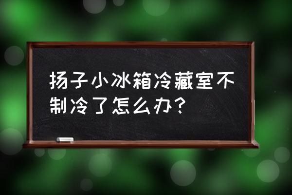 电冰箱冷藏室不制冷怎么办 扬子小冰箱冷藏室不制冷了怎么办？