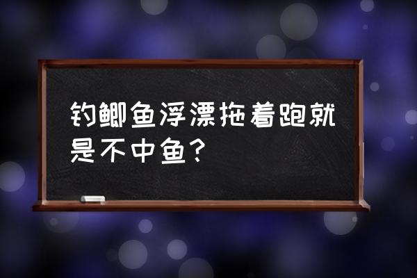 钓鲫鱼浮漂怎么调才是正确的 钓鲫鱼浮漂拖着跑就是不中鱼？