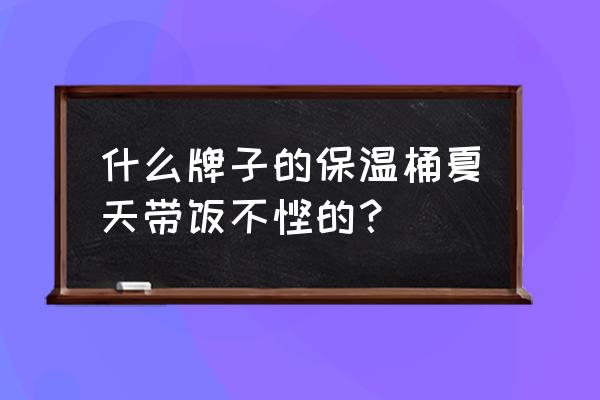 保温桶夏天带饭会馊吗 什么牌子的保温桶夏天带饭不馊的？