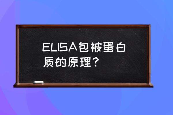 elisa都需要包被么 ELISA包被蛋白质的原理？