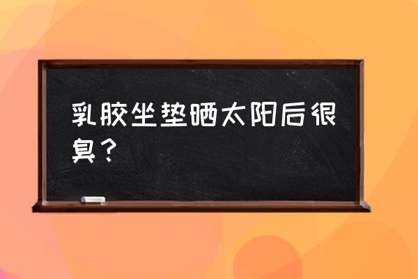 怎么能快速的去除橡胶垫子的味道 乳胶坐垫晒太阳后很臭？