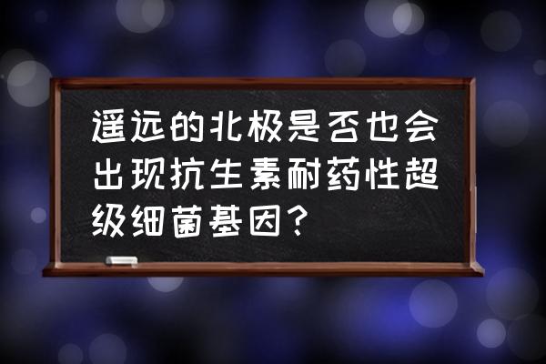 出现耐药性怎么办 遥远的北极是否也会出现抗生素耐药性超级细菌基因？