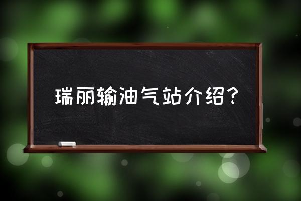 站在什么高点科学谋划 瑞丽输油气站介绍？