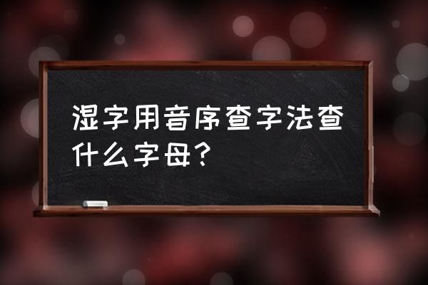 湿怎么读拼音怎么写 湿字用音序查字法查什么字母？