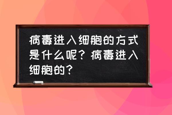 病毒进入宿主细胞的跨膜运输方式 病毒进入细胞的方式是什么呢？病毒进入细胞的？