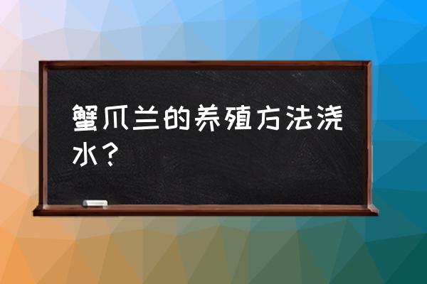 蟹爪兰养殖技巧与方法 蟹爪兰的养殖方法浇水？