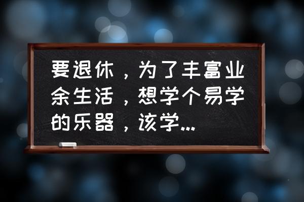 埙有哪些忌讳 要退休，为了丰富业余生活，想学个易学的乐器，该学什么乐器呢？