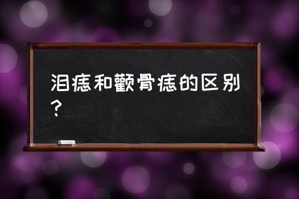 眼皮中藏痣的人 泪痣和颧骨痣的区别？