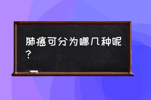 肺癌的分类及特点 肺癌可分为哪几种呢？