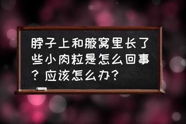 为什么近期脖子长了小肉粒 脖子上和腋窝里长了些小肉粒是怎么回事？应该怎么办？