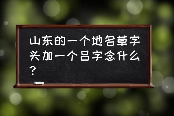 莒字怎么读 山东的一个地名草字头加一个吕字念什么？