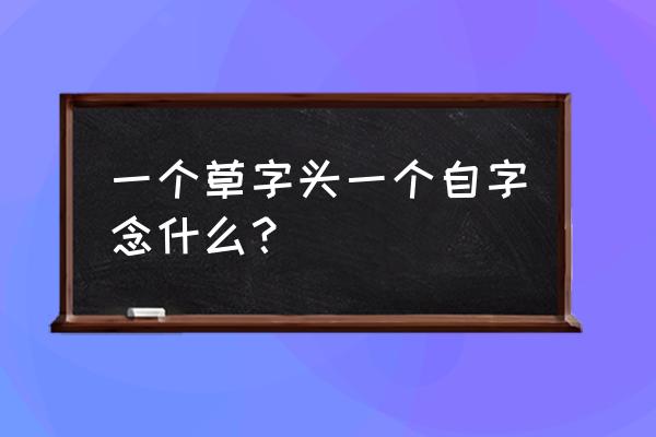 一个我一个草字头怎么读 一个草字头一个自字念什么？