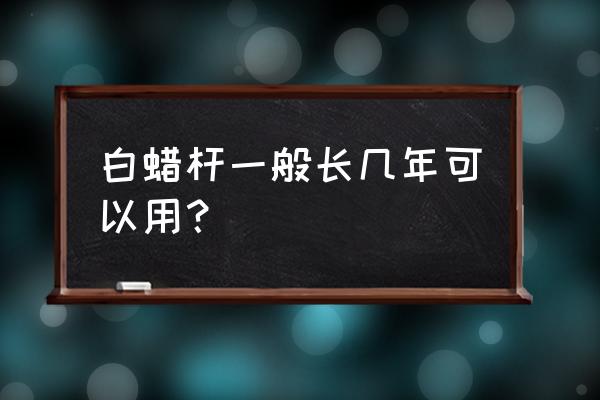 10公分白蜡长度 白蜡杆一般长几年可以用？