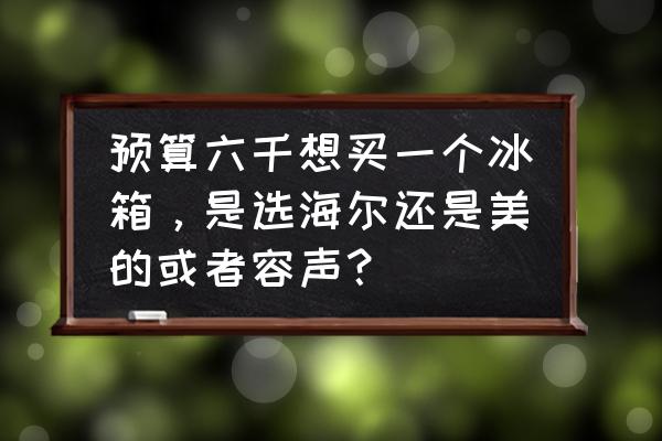 冰箱哪种好 预算六千想买一个冰箱，是选海尔还是美的或者容声？