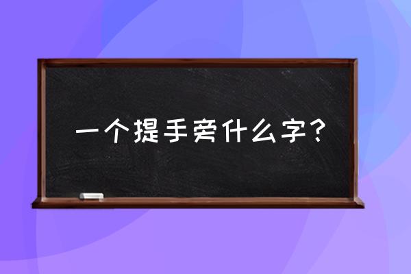 奋笔顺正确写法 一个提手旁什么字？