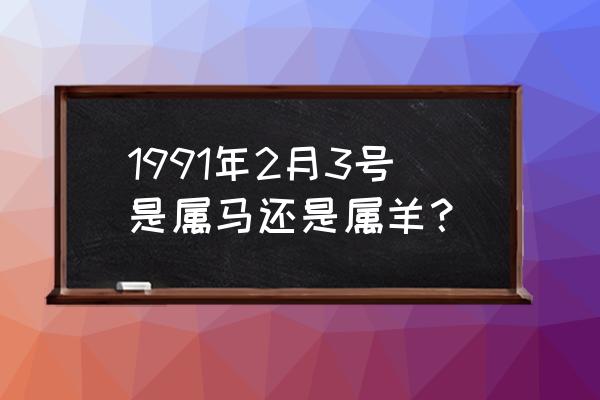 女命1991年属羊 1991年2月3号是属马还是属羊？