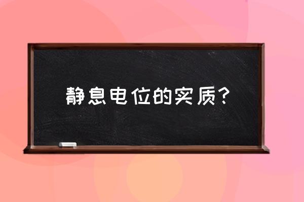 玻璃微电极 静息电位的实质？