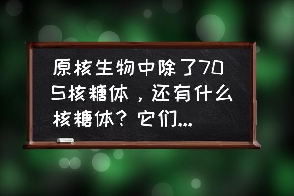 比结合能和平均结合能有什么区别 原核生物中除了70S核糖体，还有什么核糖体？它们有甚区别？