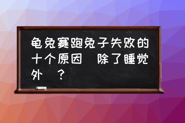 最漂亮的十种啄木鸟 龟兔赛跑兔子失败的十个原因（除了睡觉外）？