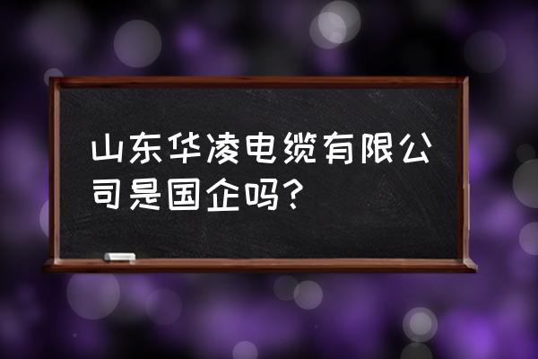 硅橡胶阻燃电缆 山东华凌电缆有限公司是国企吗？