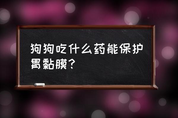 修复胃粘膜销量第一药 狗狗吃什么药能保护胃黏膜？