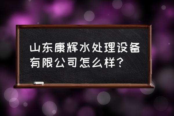 去离子水设备厂家 山东康辉水处理设备有限公司怎么样？