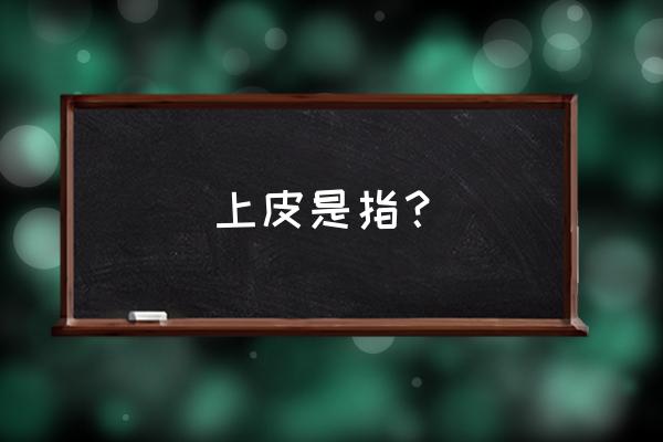 上皮组织的最大特点 上皮是指？